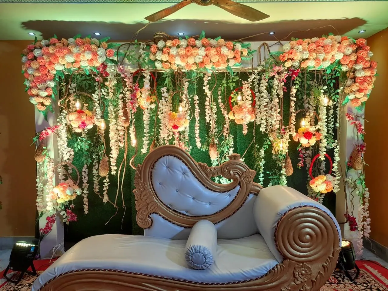 Golden Floral Canopy & Lounge #40 - BoB Caterer & Events Kolkata
