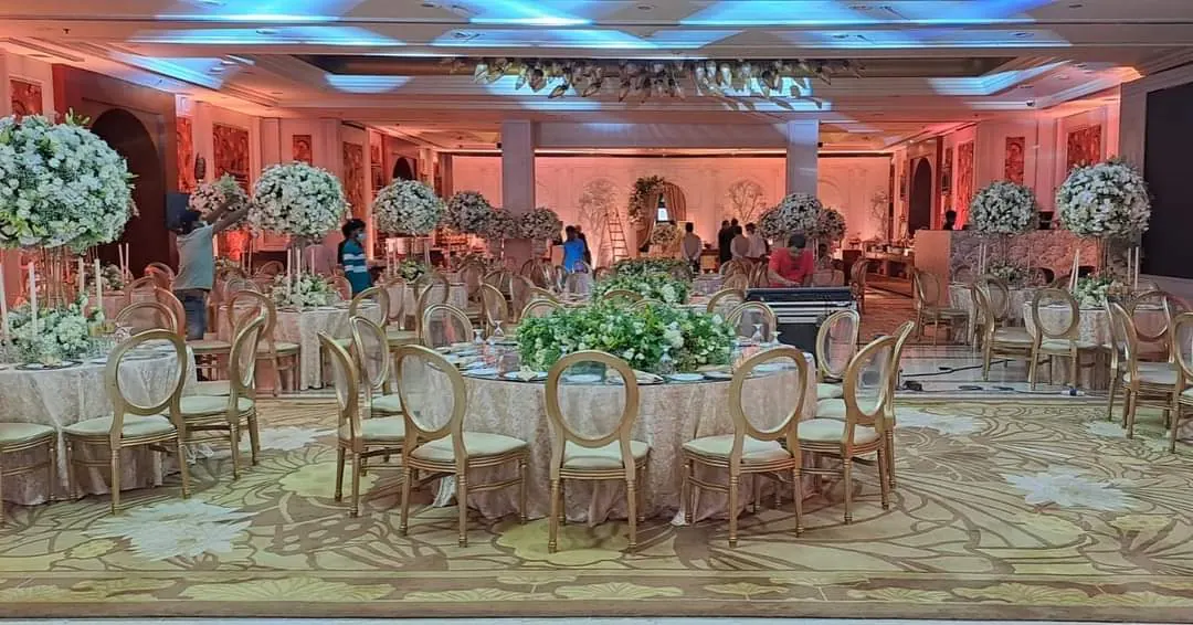 Golden Floral Canopy & Lounge #72 - BoB Caterer & Events Kolkata