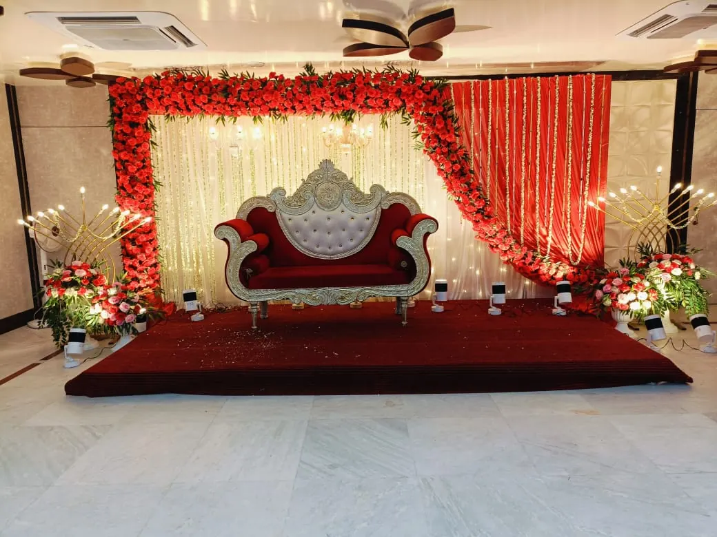 Bridal Stage Floral Backdrop #180 - BoB Caterer & Events Kolkata